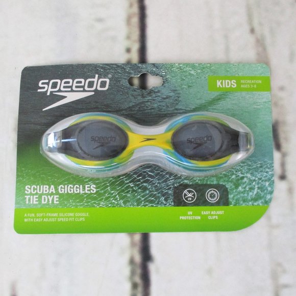Speedo Kids Scuba Giggles Tye Dye Swim Goggles - Picture 1 of 5